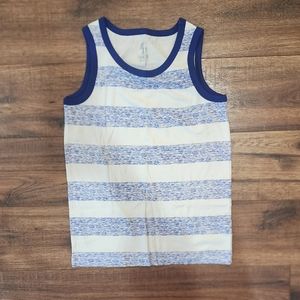 NWT The Children's Place Sport Striped Scoop Neck Pullover Blue Tank Top Medium